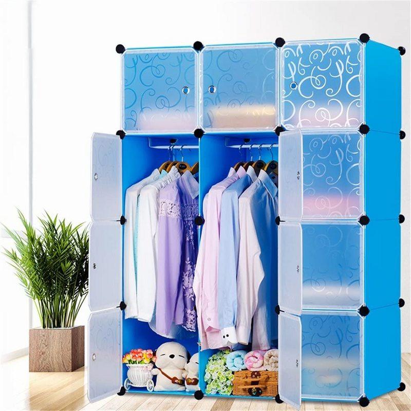 Wolketon Onlineshop Günstig Kaufen Kleiderschrank für kinder 12 Würfel Blau