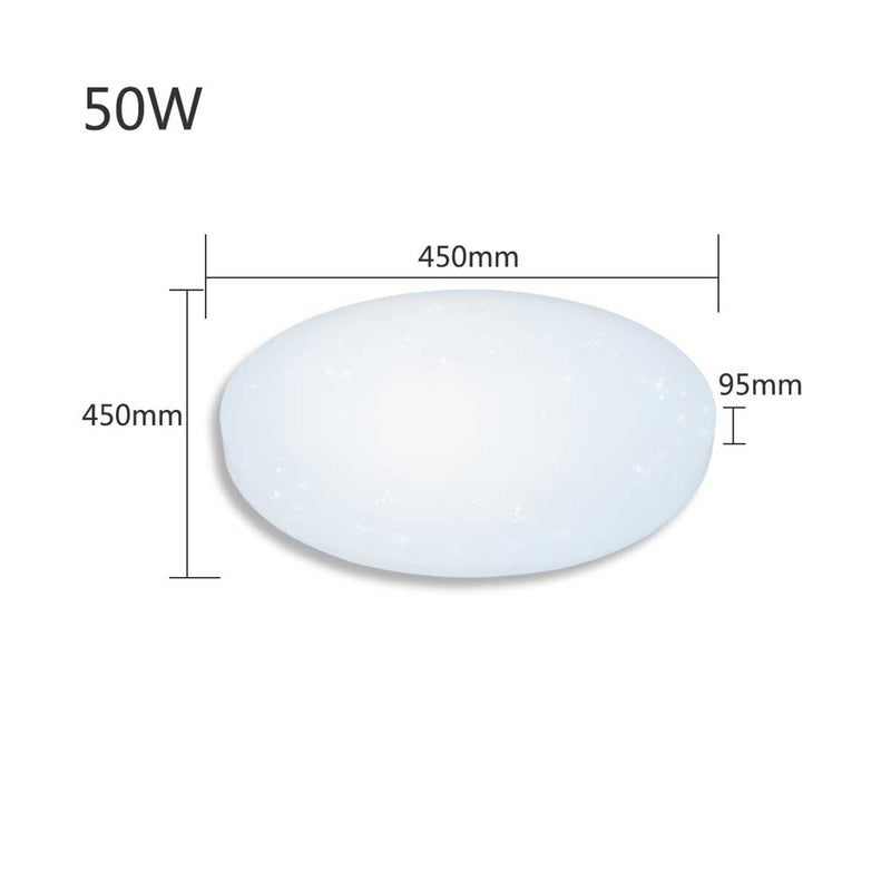 50W Runde LED-Deckenleuchte mit Starlight-Effekt(Warmweiß) Vingo