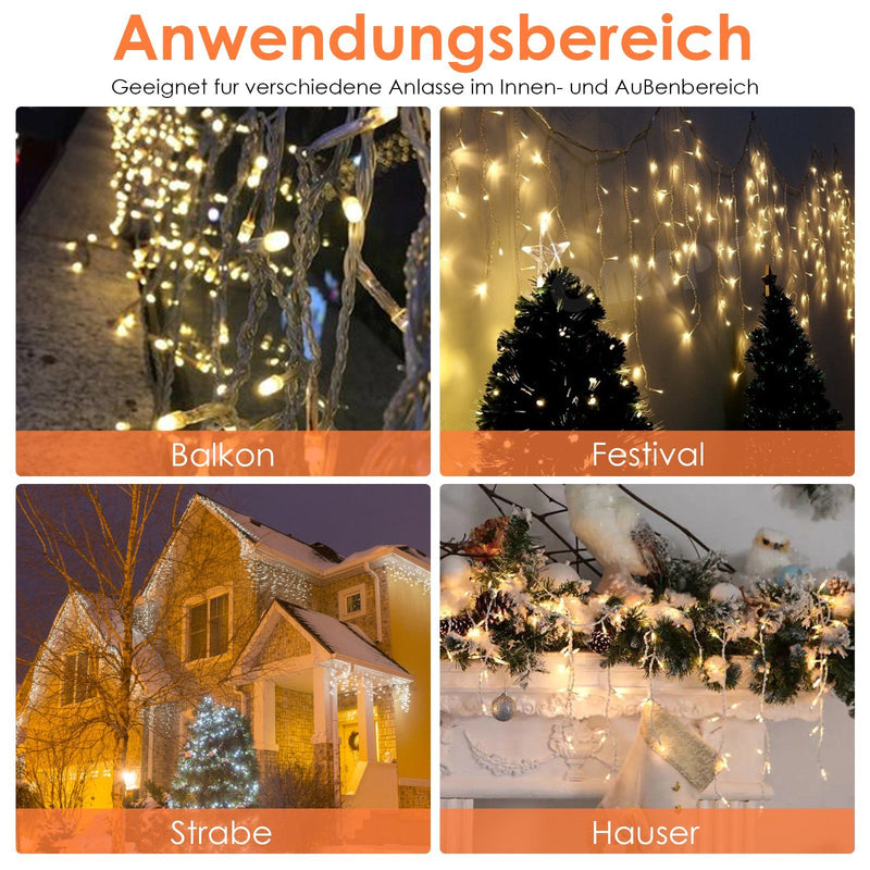 Wolketon LED Lichterkette Beleuchtung Weihnachten Deko IP44