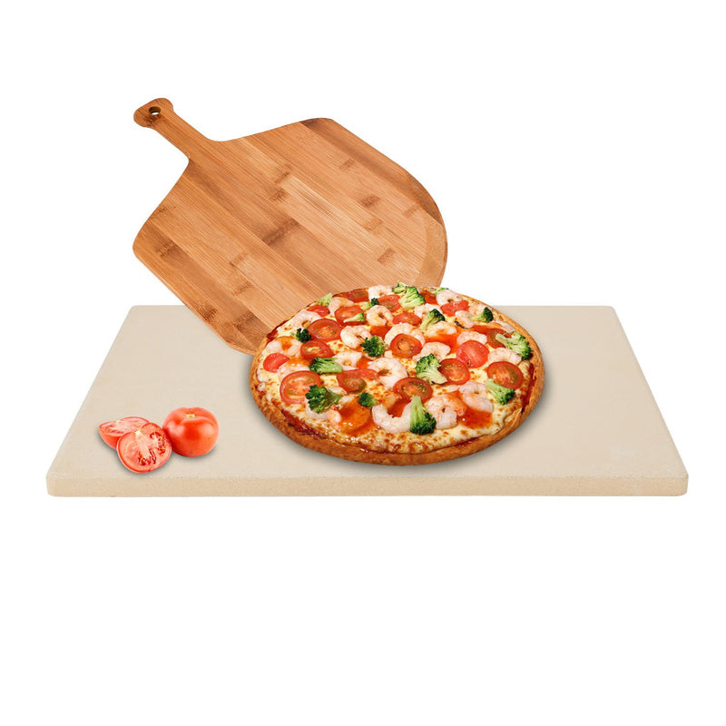 Wolketon Onlineshop Günstig Kaufen Pizzastein Und Pizzaschaufel Grillstein Backstein Schamottstein Set