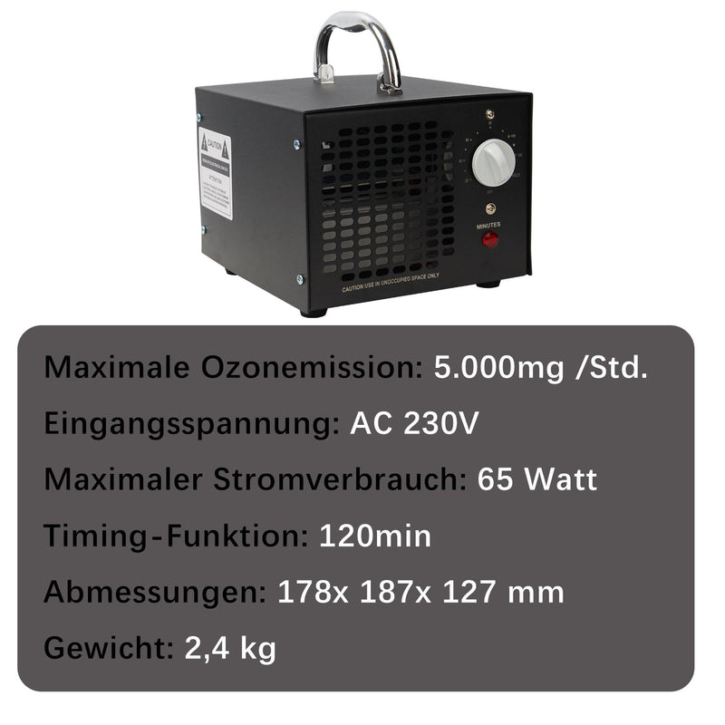 Hengda 5g/10g pro Stunde Ozongenerator Ozon Luftreiniger Ozongerät mit Timer