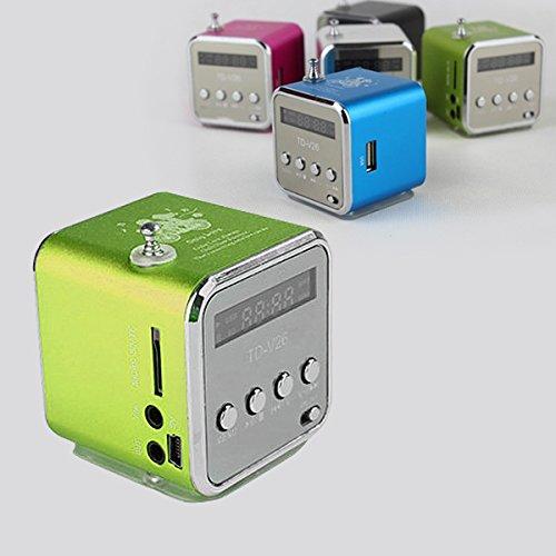 Wolketon Onlineshop Günstig Kaufen Mini Soundstation Stereo Lautsprecher Micro SD Kartenslot Grün