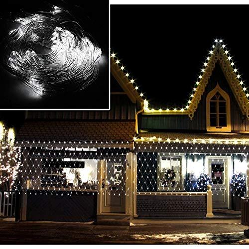 Wolketon Onlineshop Günstig Kaufen 2 * 2M LED Lichternetz Lichterkette mit 204 LEDs Weihnachten mit Steuerbox Netz-ineinander greifen