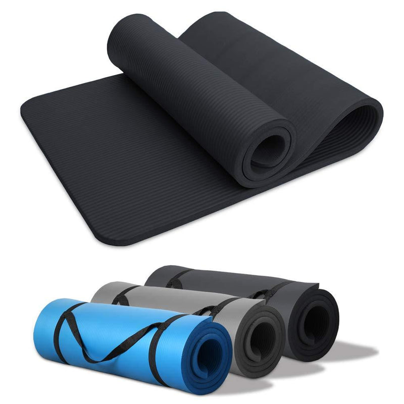 Wolketon Onlineshop Günstig Kaufen Schwarz Pilates Yogamatte Gymnastikmatte Rutschfeste Fitnessmatte 190 x 60 cm