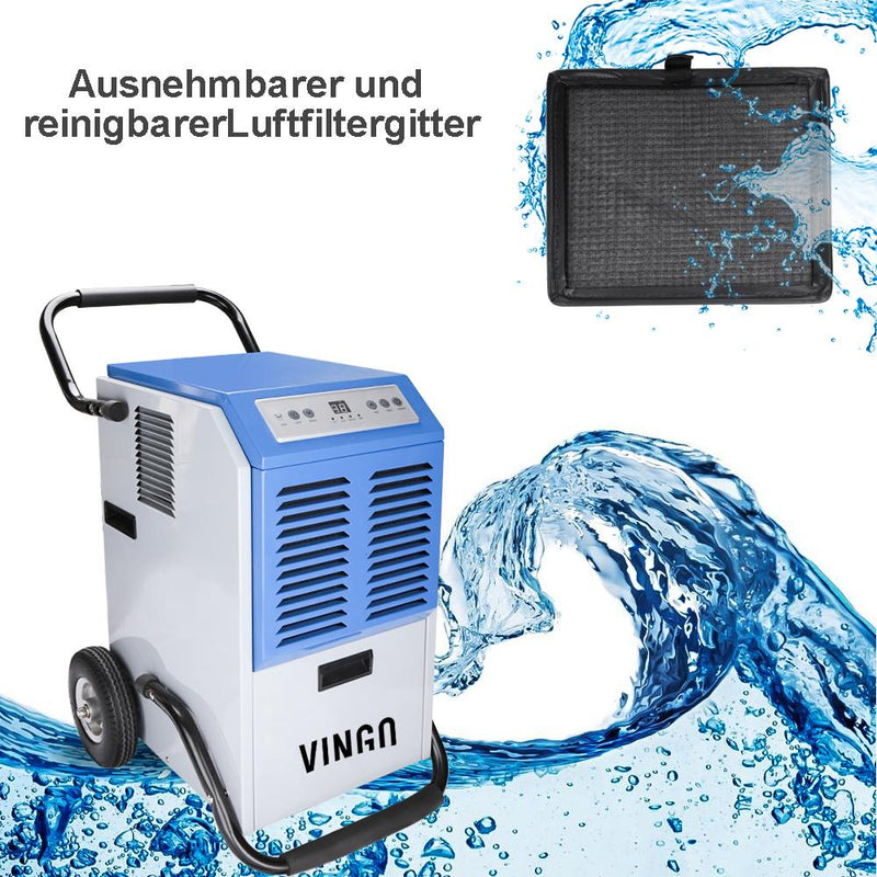 Online-Shop von vingo® Luftentfeuchter bis zu 60L/Tag tragbarer Raumentfeuchter Raumgröße bis zu 100m² Smart Auto-Funktion