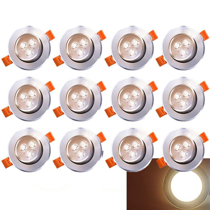 Wolketon Onlineshop Günstig Kaufen 12x 3W Warmweiß LED Einbaustrahler Deckenstrahler