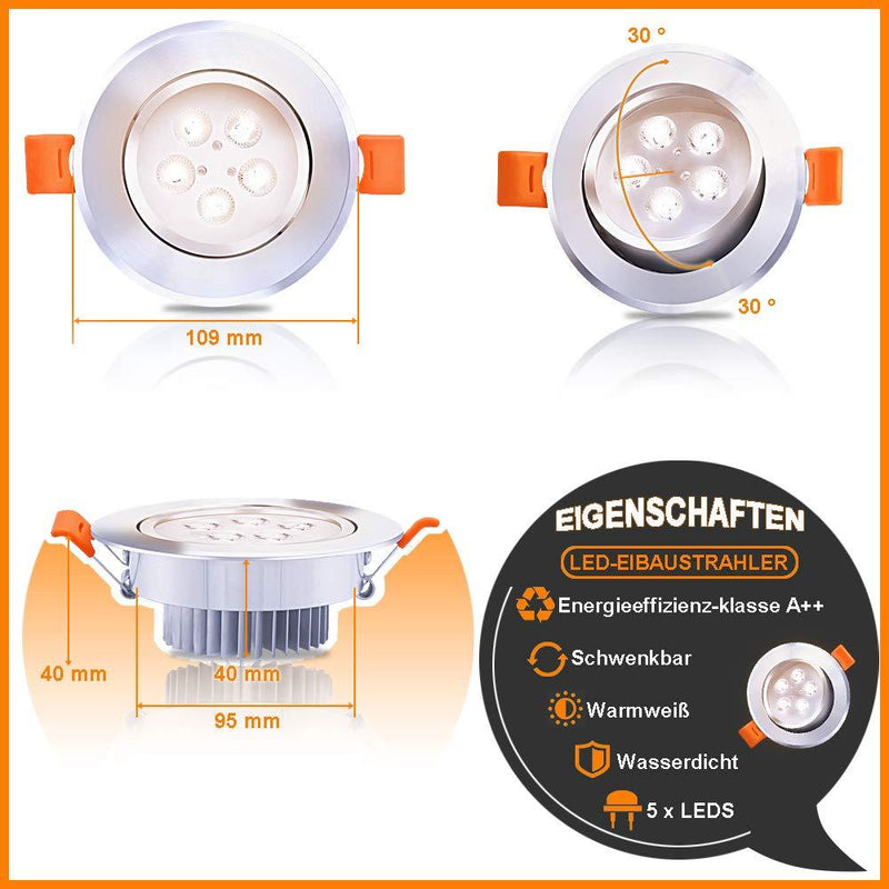 Wolketon Onlineshop Günstig Kaufen 10x Runde LED Panel Farbwechsel 3 in 1 Einbauleuchte Deckenstrahler