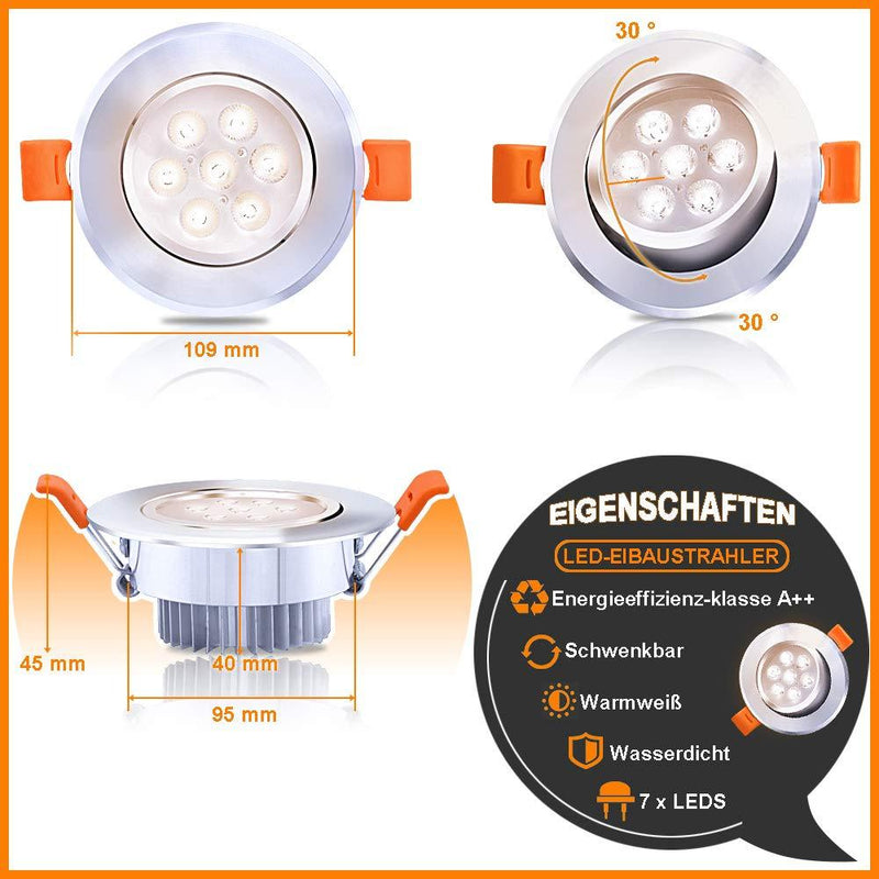 hengda-12x-7w-warmweiß-led-einbaustrahler-deckenstrahler