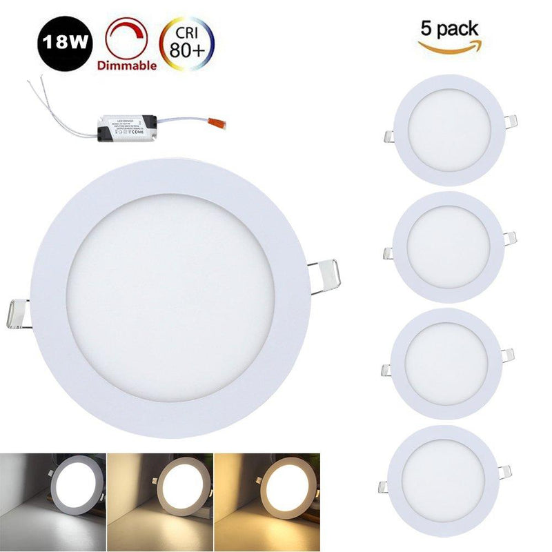 Wolketon Onlineshop Günstig Kaufen 10x Runde LED Panel Farbwechsel 3 in 1 Einbauleuchte Deckenstrahler