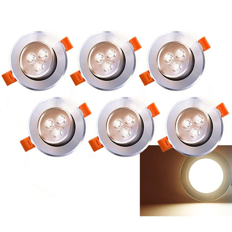 Wolketon Onlineshop Günstig Kaufen 6x 3W Warmweiß LED Einbaustrahler Deckenstrahler