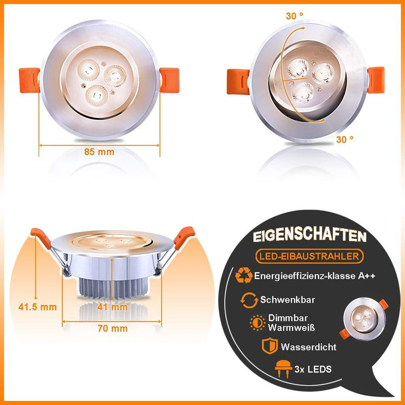 hengda-12x-3w-dimmbar-warmweiß-einbaustrahler-deckenstrahler