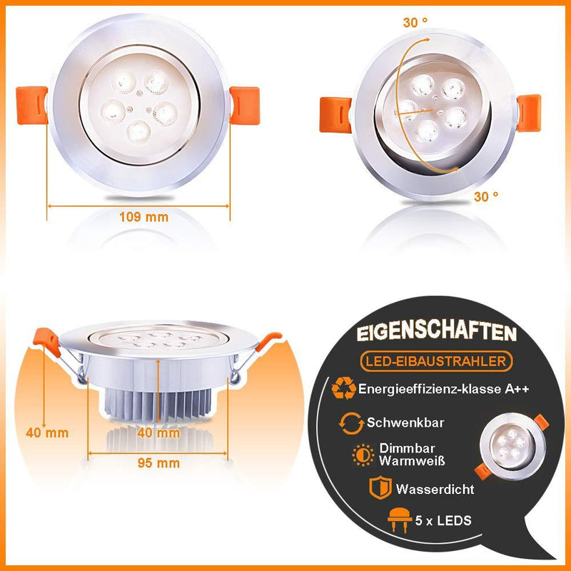 hengda-12x-5w-dimmbar-warmweiß-einbaustrahler-deckenstrahler