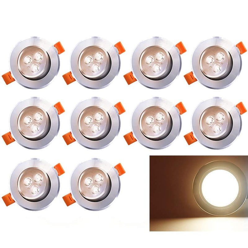 Wolketon Onlineshop Günstig Kaufen 10x 3W Warmweiß LED Einbaustrahler Deckenstrahler