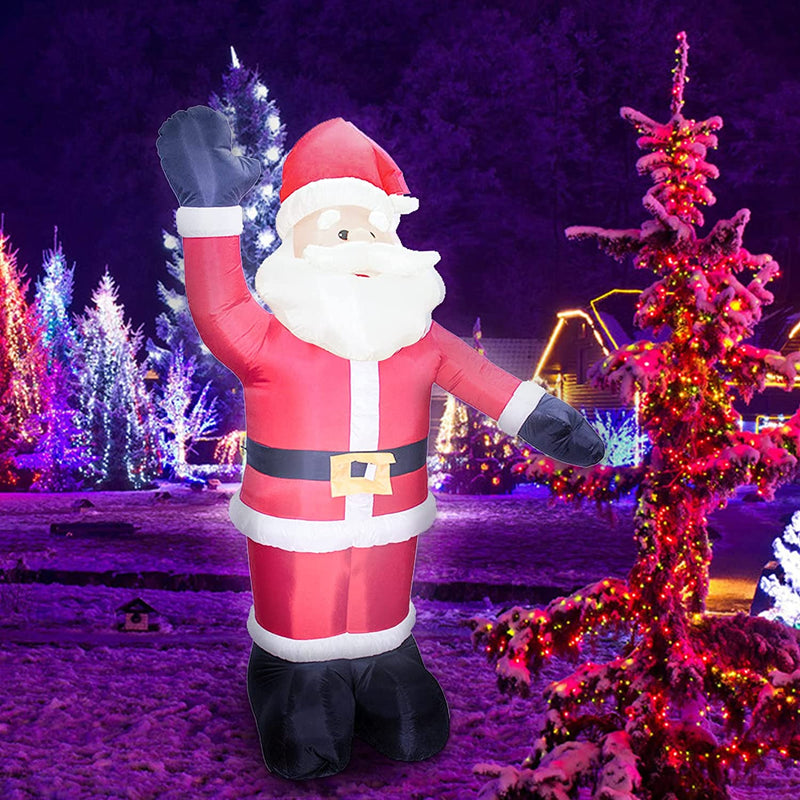 Wolketon Aufblasbarer Santa Claus Weihnachtsmann 240cm LED Deko