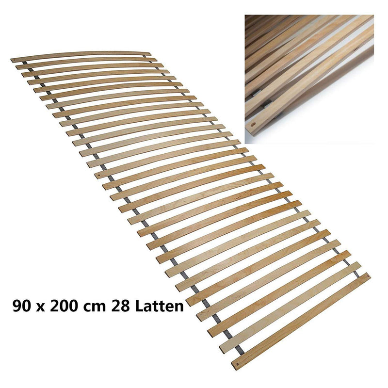 Wolketon Onlineshop Günstig Kaufen Lattenrost, Rollrost Rahmenlos 90x200cm, mit 28 Latten, Holzlatten Birke