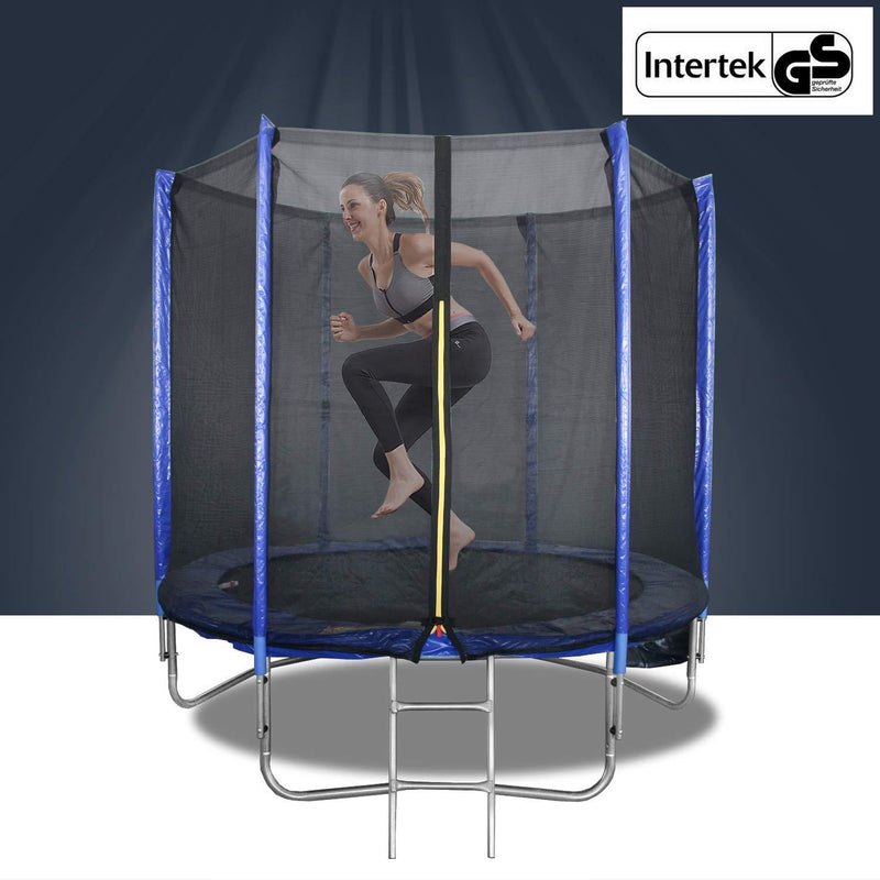 Wolketon Onlineshop Günstig Kaufen 244cm Gartentrampolin Sporttrampolin mit Leiter