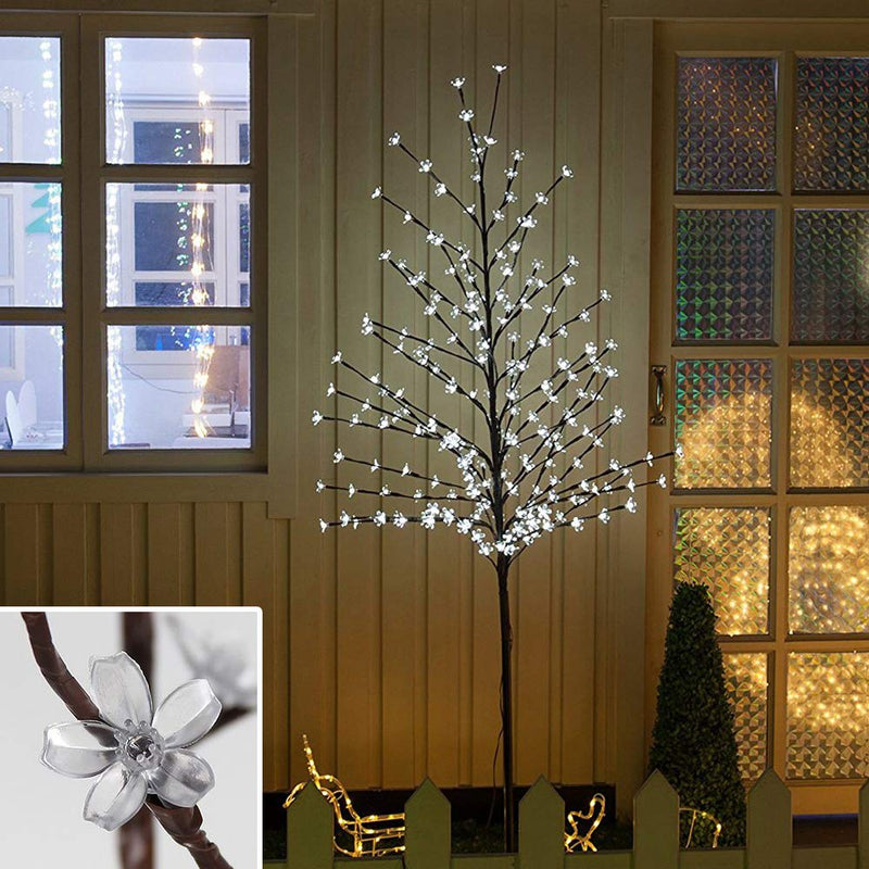 Wolketon Onlineshop Günstig Kaufen LED Kirschblütenbaum 180cm | Weiß | 160 LED Weihnachtsdekoration Lichterbaum IP44 für Innen und Außen