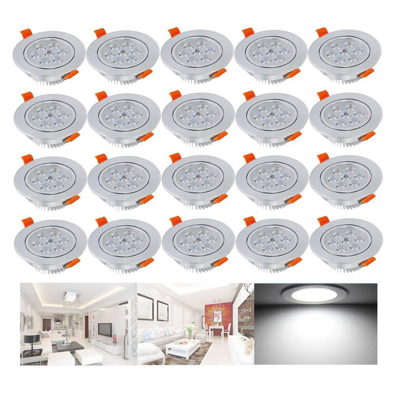 Wolketon Onlineshop Günstig Kaufen® 20 pcs 7W Kaltweiß LED Einbauleuchten ersetzt 60W Incandescent LED Einbauspots Strahler Lampen