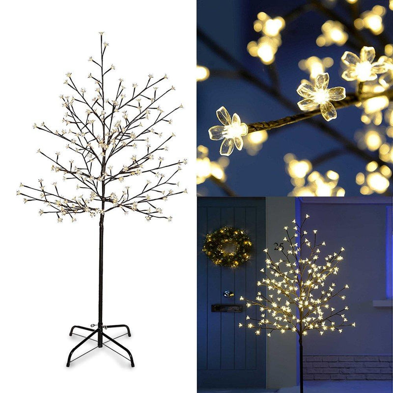 Wolketon Onlineshop Günstig Kaufen LED Kirschblütenbaum 150cm | Warmweiß | 120 LED Weihnachtsdekoration Lichterbaum IP44 für Innen und Außen