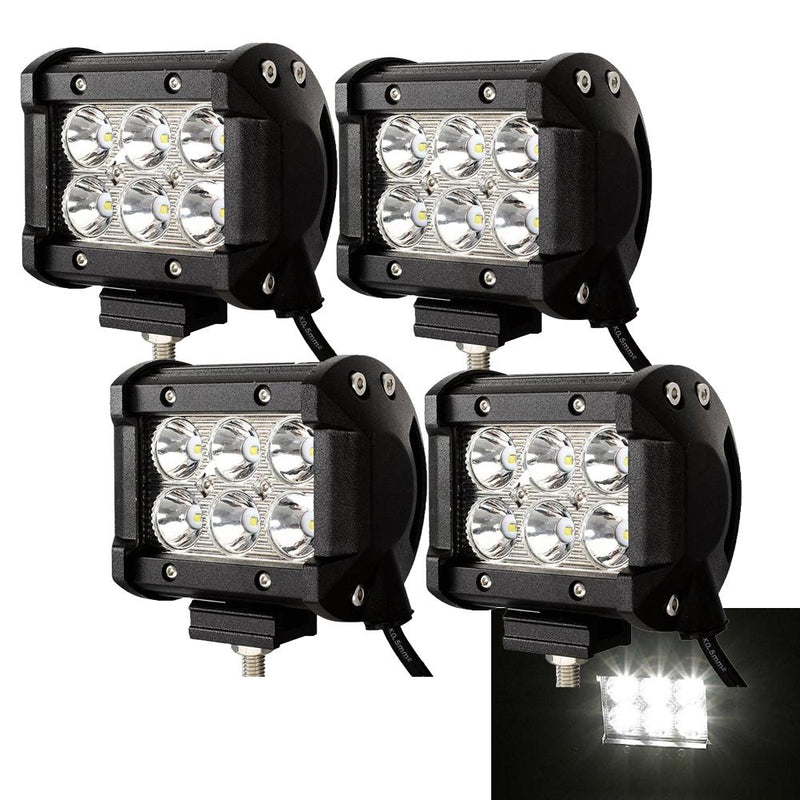 Wolketon Onlineshop Günstig Kaufen 4X 18W LED Scheinwerfer Quadrat Arbeitsscheinwerfer Zusatzscheinwerfer 1800LM