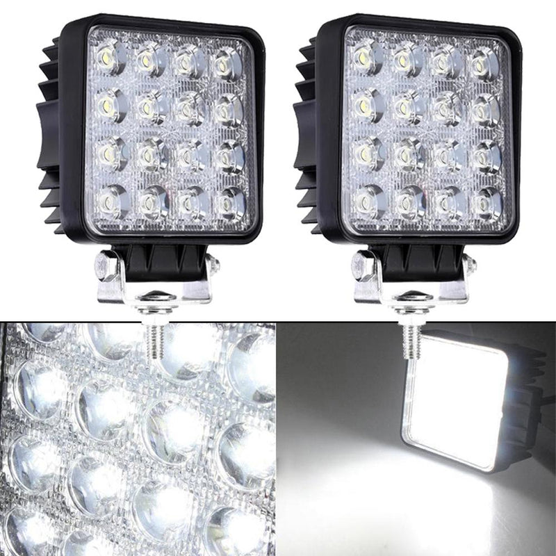 Wolketon Onlineshop Günstig Kaufen 2X 48W LED Scheinwerfer Quadrat Arbeitsscheinwerfer Rückfahrscheinwerfer Zusatzscheinwerfer