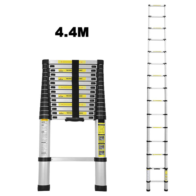 Wolketon Onlineshop Günstig Kaufen 4.4M Teleskopleiter Alu Klappleiter Multifunktionsleiter