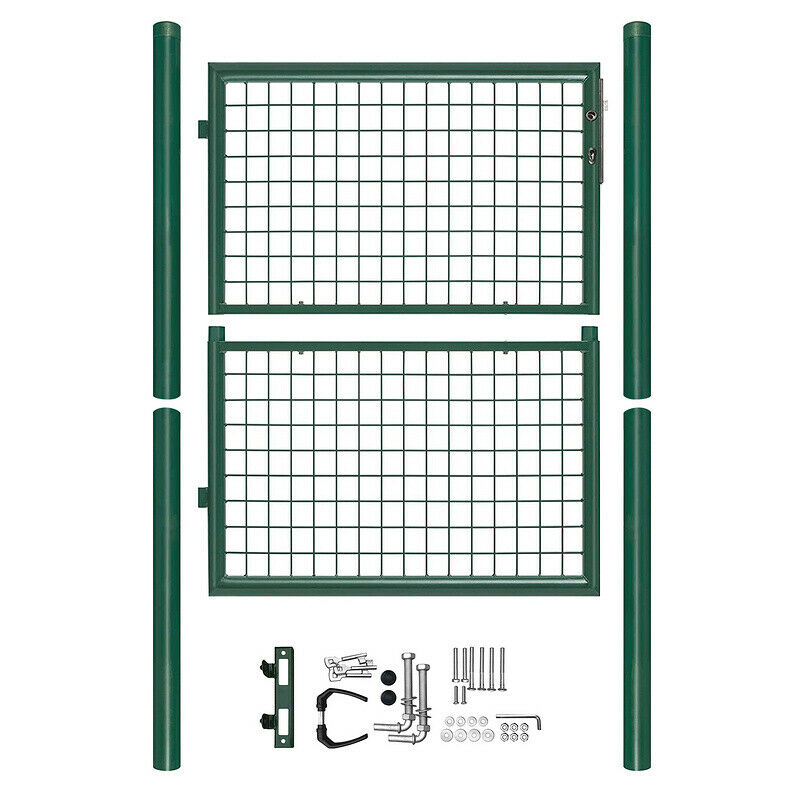 Wolketon Gartentür Zaun Verzinkt Stahlrohr Zäune Tür 100/125/160 cm