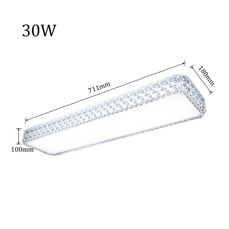 30W Farbwechsel LED Deckenleuchte Quadratisch Starlight-Effekt Kristall