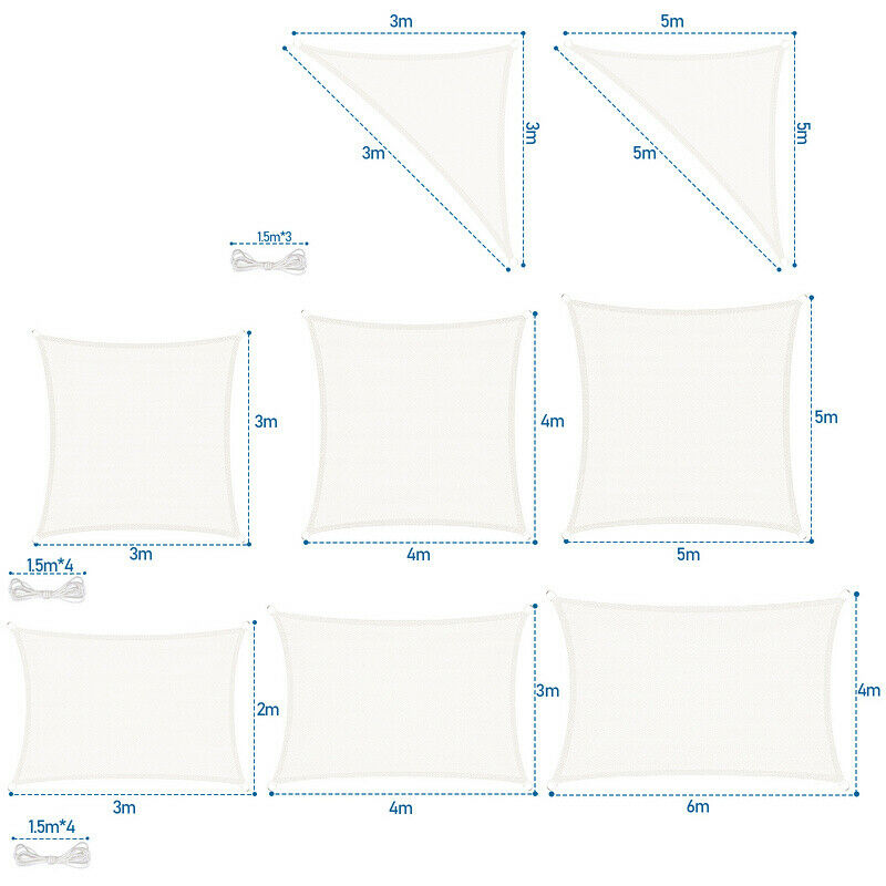 Wolketon Sonnensegel wasserdicht Tarp für Camping UV-Schutz