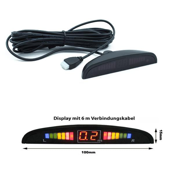 Auto Einparkhilfe 4 Sensor Alarm Parkhilfe Rückfahrwarner Parksensoren PDC KFZ schwarz