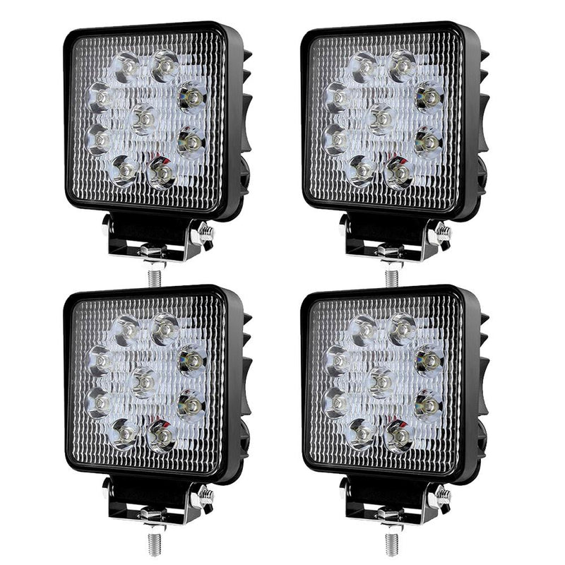 Wolketon Onlineshop Günstig Kaufen 4X 27W LED Scheinwerfer Quadrat Arbeitsscheinwerfer mit 9 LEDs Rückfahrscheinwerfer