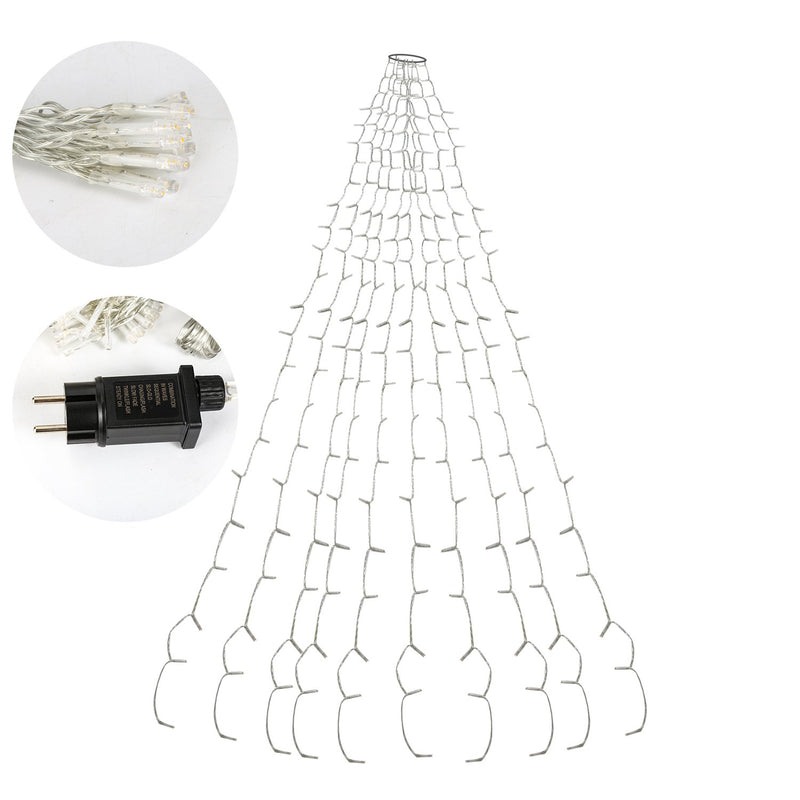 Wolketon Weihnachtsbaumkette LED Lichterkette IP44 8 Funktionen