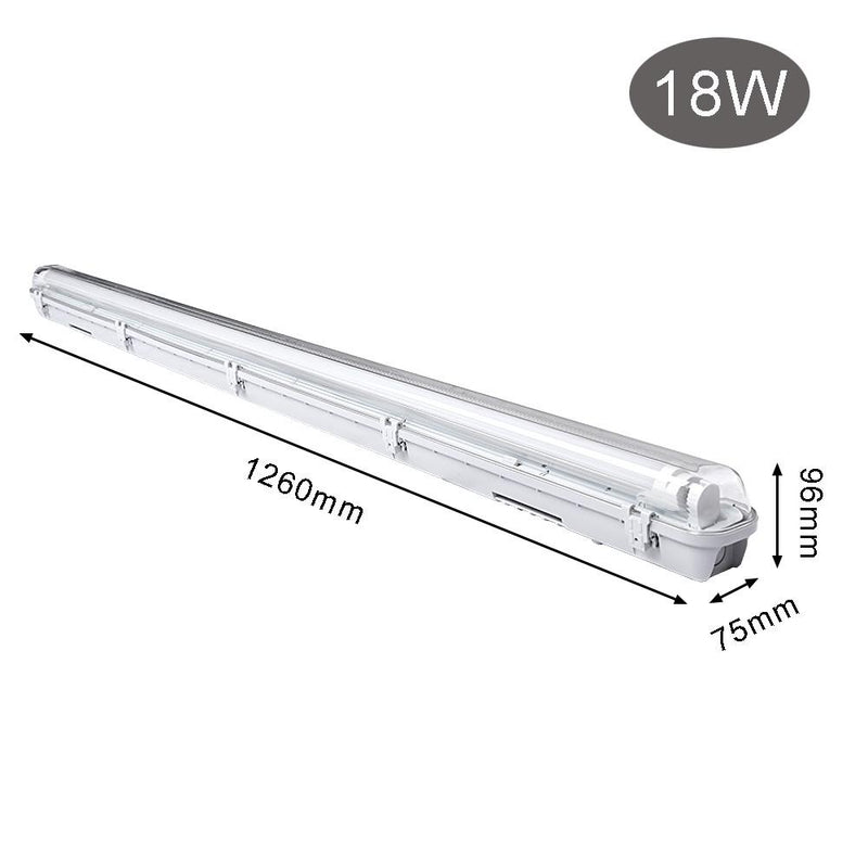 1.2M LED Feuchtraumleuchte 18W Wannenleuchte Kaltweiß Leuchtstoff lamp Wasserdicht 1600 LM Tageslicht Werkstatt Leuchten ( T8, G13 )