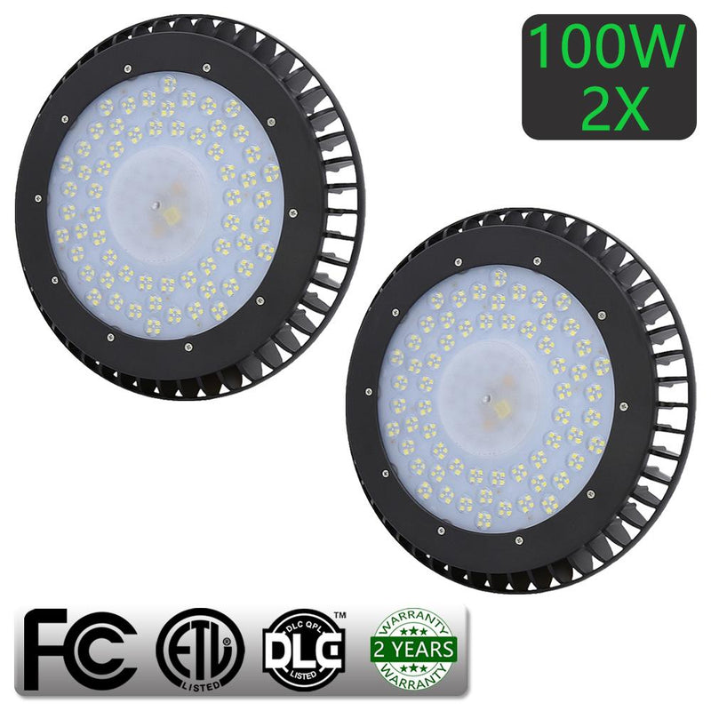 Wolketon Onlineshop Günstig Kaufen 2X 100W UFO Hallenleuchte Hallenfluter Industrielampe Kaltweiß IP44