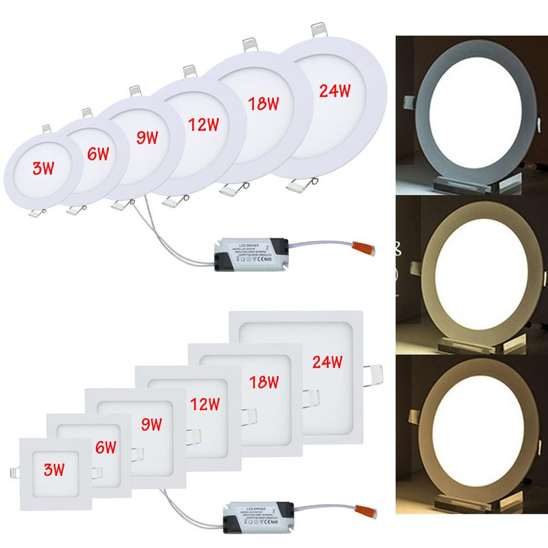 Wolketon Onlineshop Günstig Kaufen 3 in 1 Farbwechsel LED Panel Einbauleuchten (5 Stück)