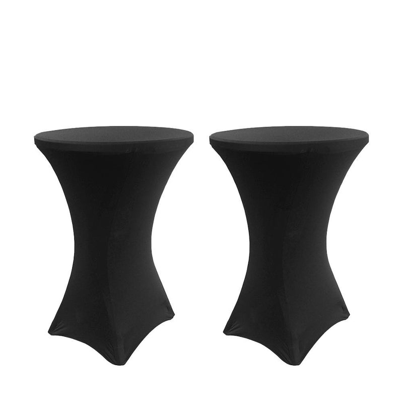 Wolketon Onlineshop Günstig Kaufen 2 Stück Schwarz Stretchhusse für Bistrotisch/Stehtisch Größe:Ø 80-110cm