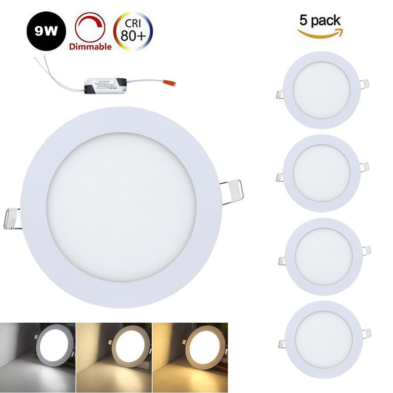 Wolketon Onlineshop Günstig Kaufen 5 x 9W LED LED Panel Lampe LED Einbauleuchten Ultraslim Farbwechsel 3 in 1