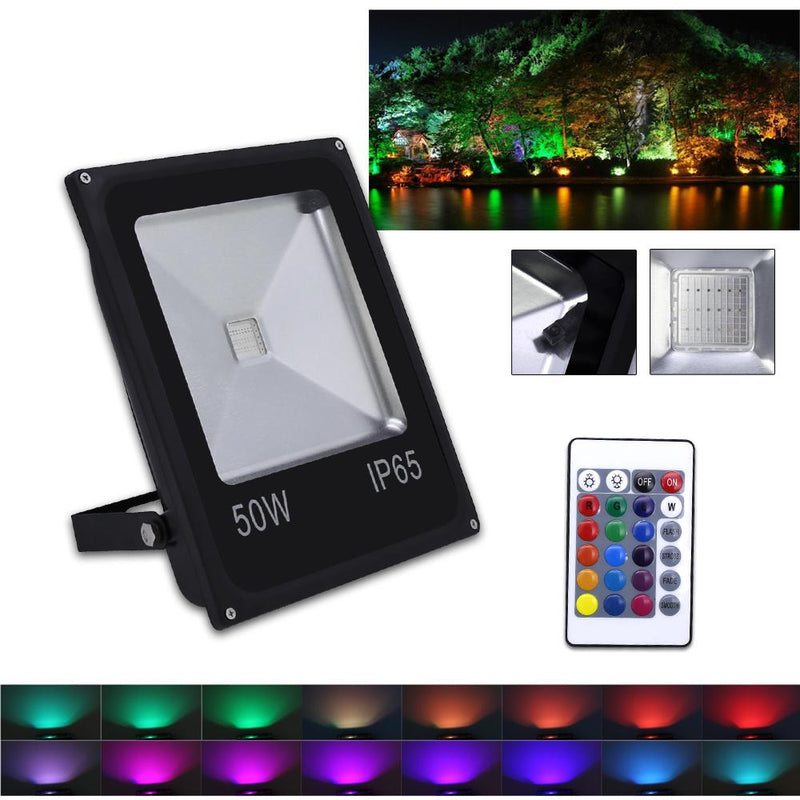 Wolketon Onlineshop Günstig Kaufen LED RGB Fluter 50W Außenbeleuchtung für Garten