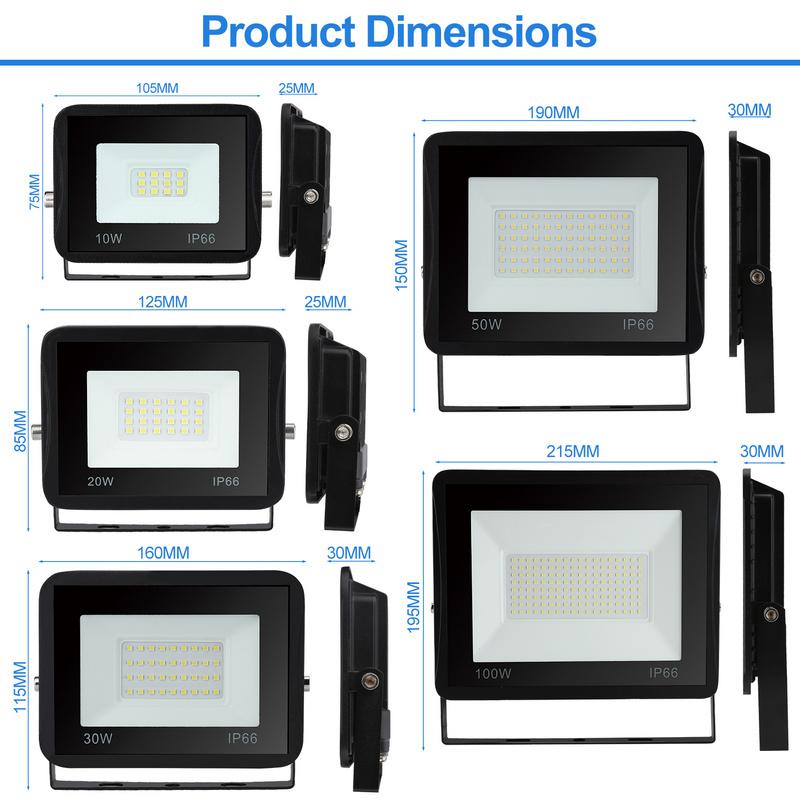 Hengda 10W bis 100W Kaltweiß/Warmweiß/RGB Fluter