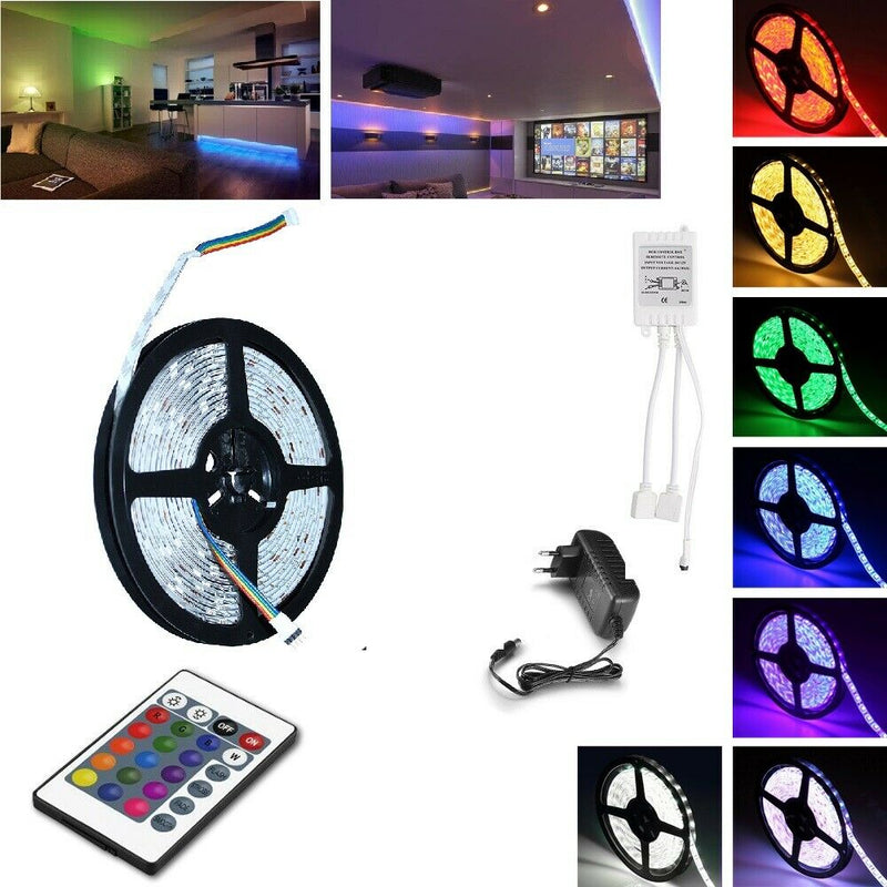 Wolketon Onlineshop Günstig Kaufen 3M LED Strip Farbwechsel Lichterkette Mehrfarbig RGB Wireless Kontrolle